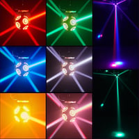ZonQoonz 150W Mozgó Fejű Színpadi Lámpa - 8 RGBW LED, Arany Apertúra Effekt, DMX512 Vezérlés, 360° Y-Tengely Forgás, Diszkó Bár Parti Fény 4