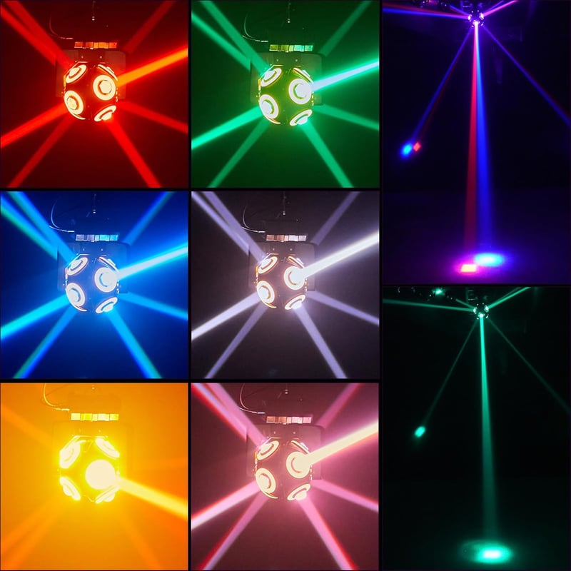 ZonQoonz 150W Mozgó Fejű Színpadi Lámpa - 8 RGBW LED, Arany Apertúra Effekt, DMX512 Vezérlés, 360° Y-Tengely Forgás, Diszkó Bár Parti Fény