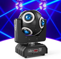 ZonQoonz 150W Mozgó Fejű Színpadi Lámpa - 8 RGBW LED, Arany Apertúra Effekt, DMX512 Vezérlés, 360° Y-Tengely Forgás, Diszkó Bár Parti Fény 1