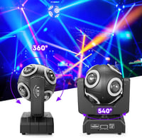 ZonQoonz 150W Mozgó Fejű Színpadi Lámpa - 8 RGBW LED, Arany Apertúra Effekt, DMX512 Vezérlés, 360° Y-Tengely Forgás, Diszkó Bár Parti Fény 3