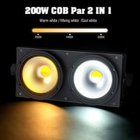 ZonQoonz 200W COB LED Par Reflektor Hideg Meleg Fehér Fényeffekt Stroboszkóp Színpad Disco Esküvő Buli Világítás 2