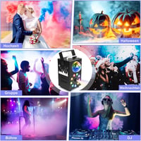 ZonQoonz 700W Ködgép LED Disco Golyóval, Távirányítós Füstgép Halloween Dekoráció Bulikhoz és Színpadi Előadásokhoz 6