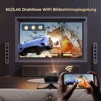 ZOOMCAT Mini WiFi Bluetooth projektor - 1080P Full HD, 9000 lumen, 250", 4K támogatás 3