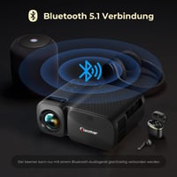 ZOOMCAT Mini WiFi Bluetooth projektor - 1080P Full HD, 9000 lumen, 250", 4K támogatás 4