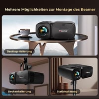 ZOOMCAT Mini WiFi Bluetooth projektor - 1080P Full HD, 9000 lumen, 250", 4K támogatás 6