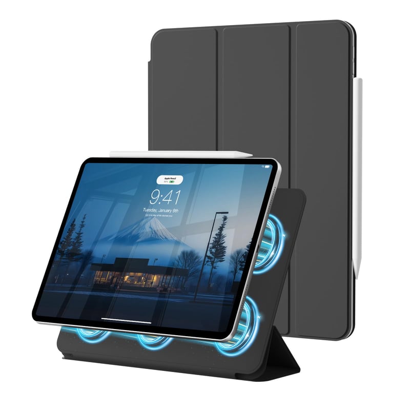 Magnetické puzdro ZOPSGYU pre iPad Air 11" M4/M3/M2 (2026/2025/2024) a Air 5/4. gen. 10,9" – čierne