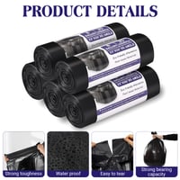 Zorplex set de 100 de saci pentru toaletă portabilă, 30 L, saci negri extra rezistenți, impermeabili și etanși, pentru camping, drumeții și călătorii 3