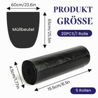 Zorplex set de 100 de saci pentru toaletă portabilă, 30 L, saci negri extra rezistenți, impermeabili și etanși, pentru camping, drumeții și călătorii 2