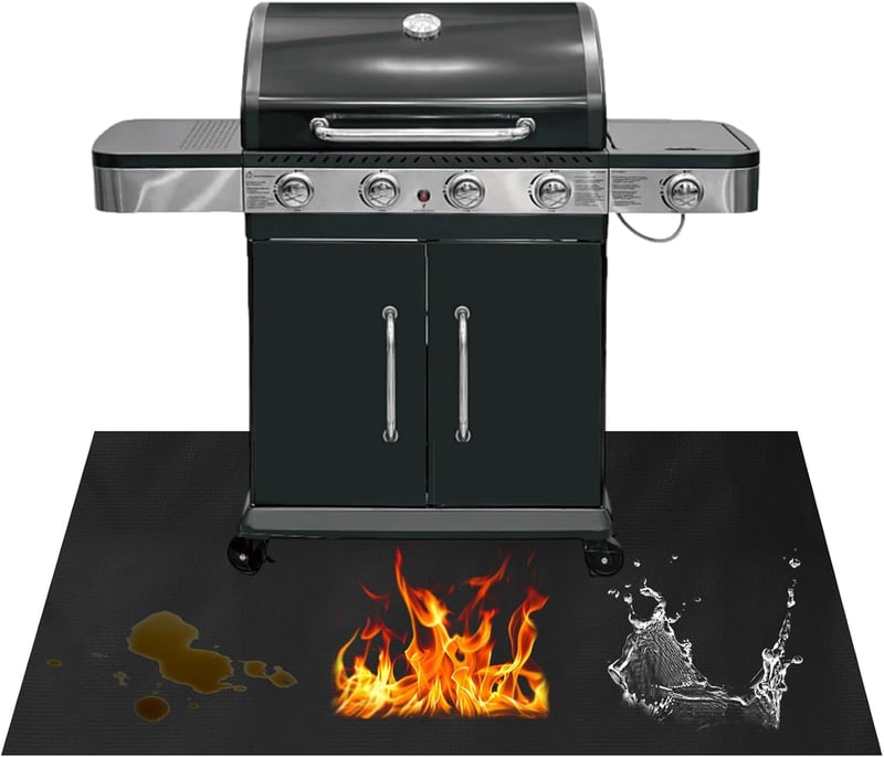 Zorvixal Tűzálló Szőnyeg 120x100cm Hőálló Grillalátét Szilikon Védőmat
