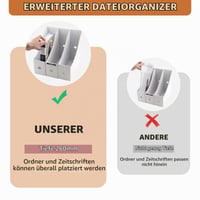 Suport pentru documente din hârtie Kraft Zosenyer, 10 bucăți, organizator din carton pentru reviste, alb, cutie pentru organizarea documentelor și cărților de birou cu etichete, set de 10 compartimente de depozitare 4