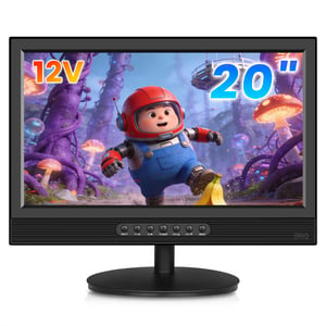 ZOSHING 20-inčni TV s digitalnim T2 tunerom, prijenosni televizor 12V/230V s HDMI/USB/RCA priključcima, za spavaću sobu i kamp kućicu, Full View k
