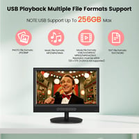 20-palcový TV ZOSHING s digitálnym T2 tunerom, prenosný televízor 12V/230V s konektormi HDMI/USB/RCA, do spálne a karavanu, Full View 6