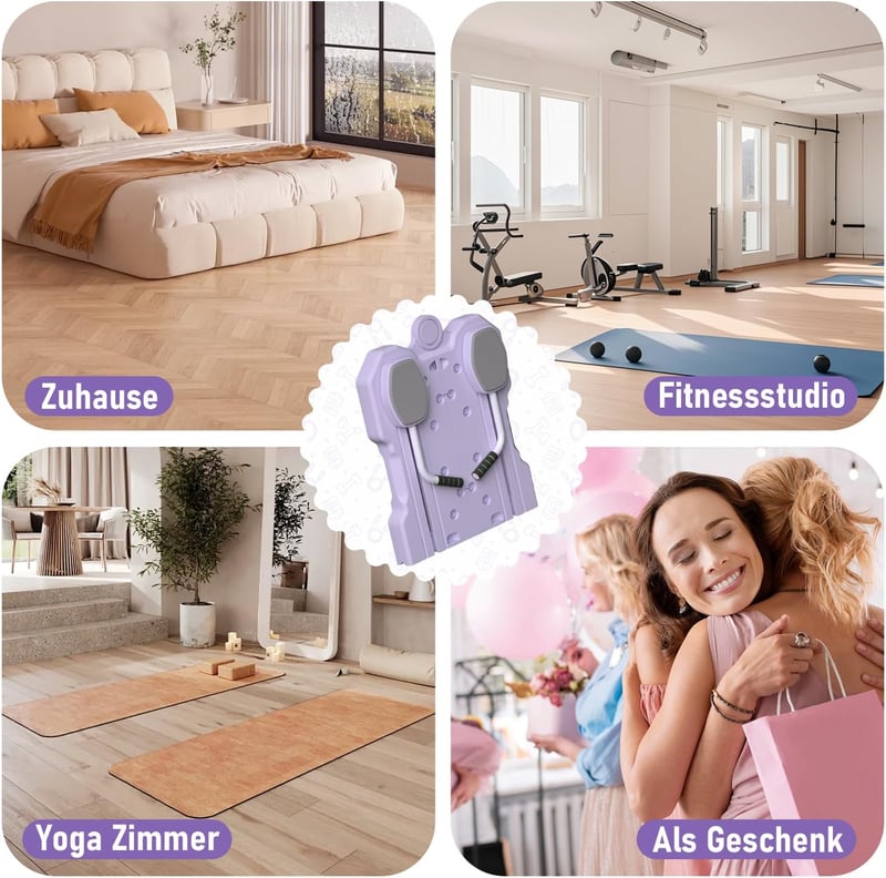 Zosudull 6 az 1-ben Pilates Reformer Készlet Otthoni Edzéshez Ellenállási Szalagokkal - Purple, Einheitsgröße, Functional