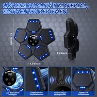 Zosudull Boxă Muzicală cu LED-uri – Echipament de Antrenament Bluetooth Montat pe Perete pentru Copii și Adulți, cu Viteză Reglabilă și Număr de Lovituri 3