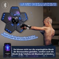 Zosudull Boxă Muzicală cu LED-uri – Echipament de Antrenament Bluetooth Montat pe Perete pentru Copii și Adulți, cu Viteză Reglabilă și Număr de Lovituri 2