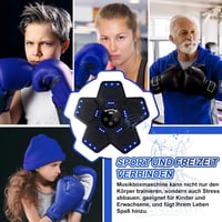 Zosudull Boxă Muzicală cu LED-uri – Echipament de Antrenament Bluetooth Montat pe Perete pentru Copii și Adulți, cu Viteză Reglabilă și Număr de Lovituri 7