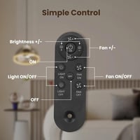 ZOTOYI E27 LED mennyezeti lámpa ventilátor távirányítóval, 1700 lm 9