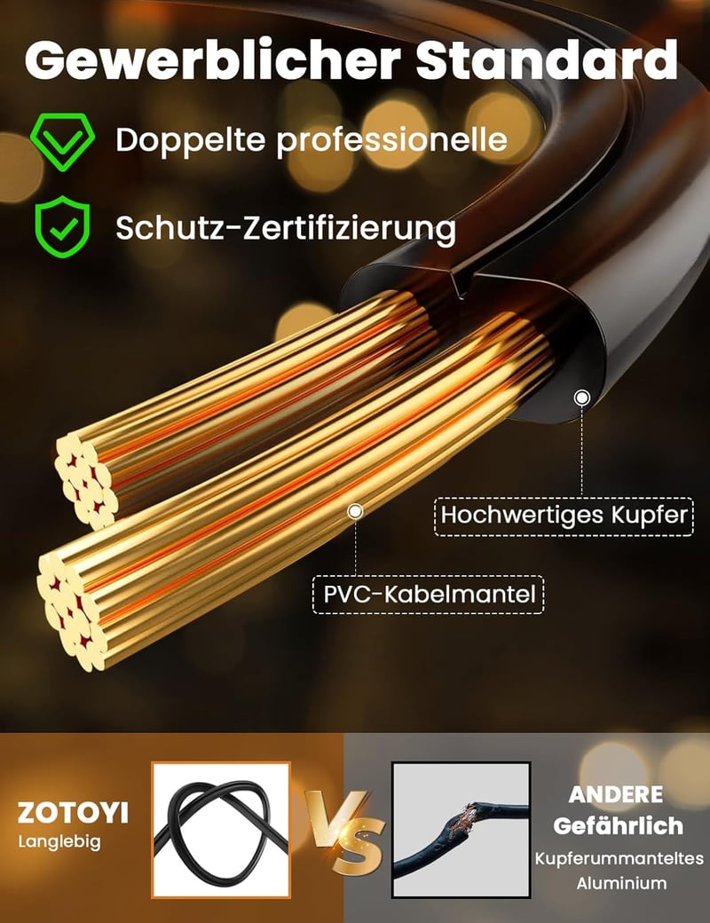 ZOTOYI Vintage LED Fényfüzér 60m, IP65 Vízálló, 100+4 G40 Törhetetlen Izzóval, Beltéri-Kültéri Dekoráció Kerthez, Partikhoz, Teraszra