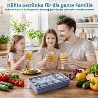 Formă din silicon pentru cuburi de gheață Zourglow cu capac, 3 bucăți, 15 compartimente, cuburi pătrate de 3,3 cm, fără BPA, pentru whisky, cocktail, cafea 6