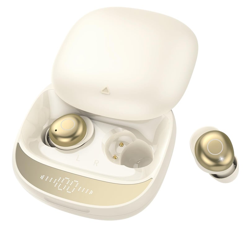 ZOVIMAX Bezdrôtové Bluetooth slúchadlá, slúchadlá na spanie pre ľudí spiacich na boku 2026, Bluetooth 5.4, biely šum, 6 EQ, LED, 40 hodín výdrže batérie, mini slúchadlá do uší na spanie