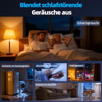 ZOVIMAX Bezdrôtové Bluetooth slúchadlá, slúchadlá na spanie pre ľudí spiacich na boku 2026, Bluetooth 5.4, biely šum, 6 EQ, LED, 40 hodín výdrže batérie, mini slúchadlá do uší na spanie 4