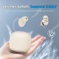 ZOVIMAX Bezdrôtové Bluetooth slúchadlá, slúchadlá na spanie pre ľudí spiacich na boku 2026, Bluetooth 5.4, biely šum, 6 EQ, LED, 40 hodín výdrže batérie, mini slúchadlá do uší na spanie 7