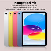 Obal na iPad ZOYU pre 11. generáciu 2025 / 10. generáciu 2022 (10,9 palca) – ružový, s držiakom na ceruzku, TPU zadný kryt, skladací stojan, automatické prebudenie 6