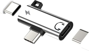 zoyuzan USB-C Jack adapter 2in1 DAC kábel iPhone 15 Pro Max iPad Mini 6 Samsung
