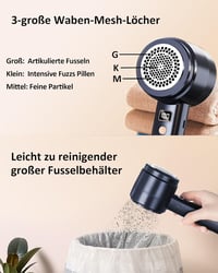 Zpincsipo Elektromos Szövetborotva 2000mAh Akkumulátorral, 3 Sebesség, 6 Pengés, LED Kijelző, USB-C Töltés, Gyapjúszedő Ruhákhoz 7