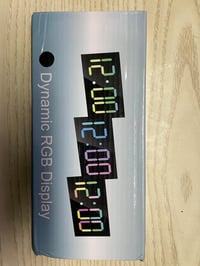Zpincsipo RGB LED Digitális Ébresztőóra 15 Szín Módú 7" Kijelzővel USB Töltővel 9