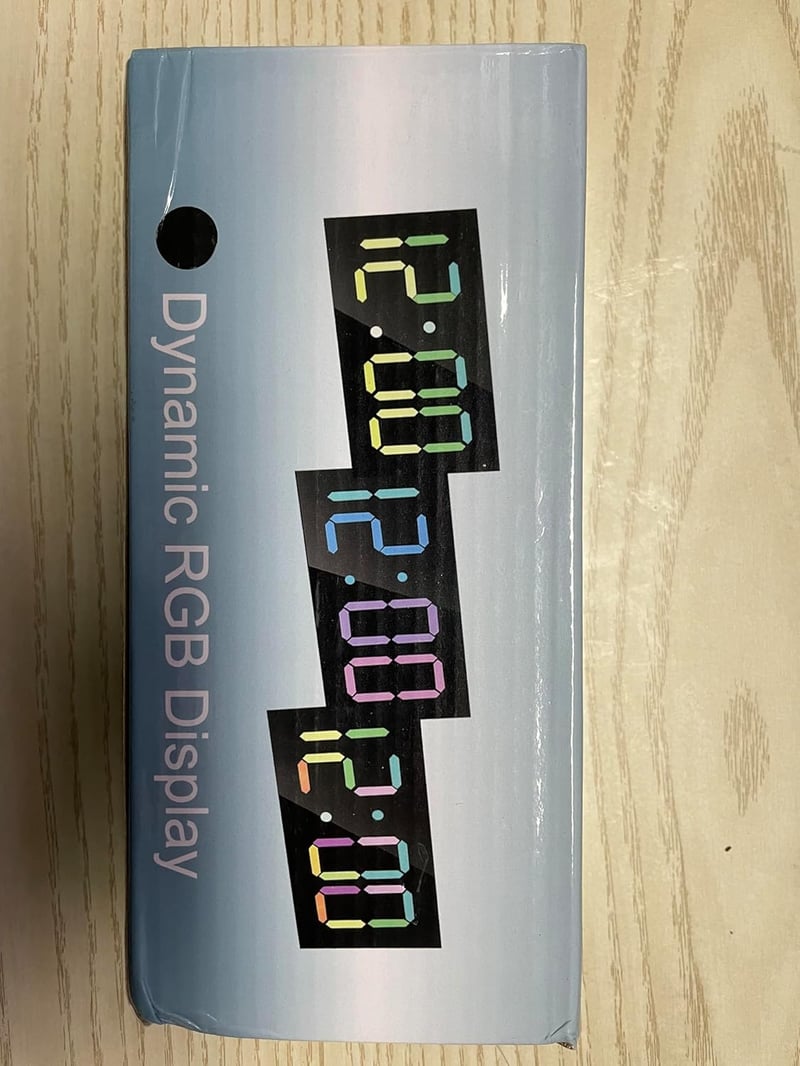 Zpincsipo RGB LED Digitális Ébresztőóra 15 Szín Módú 7" Kijelzővel USB Töltővel