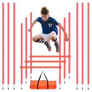 Set 12 jaloane de slalom reglabile ZPONEED pentru antrenament de fotbal - portocaliu