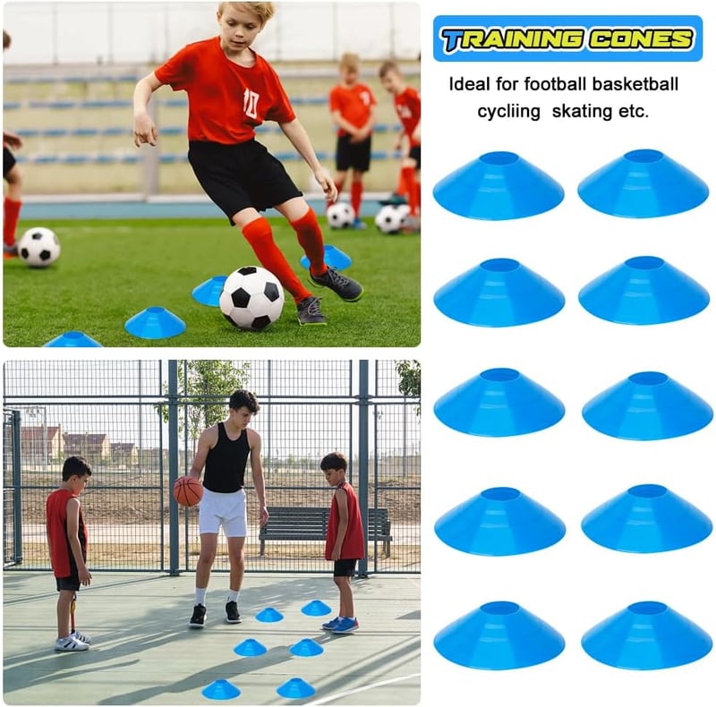 ZPONEED Futball Edzés Szett - Koordinációs Létra, Kúpok, Erőzsinór és Parachute - darkblue