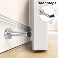 ZPPZ Rozsdamentes Acél Ajtórögzítő Fali Ütközővel 12cm 4