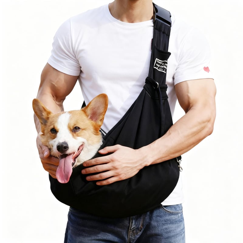 ZQEJEFD Geantă și rucsac de transport pentru câini de talie mică de până la 7,5 kg, geantă de transport reversibilă cu baretă reglabilă pentru plimbări și activități în aer liber