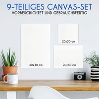 ZR_Canva_ Festővászon Készlet 10 db - 100% Savmentes Pamut Vászon Akril, Olaj és Gouache Festéshez - Előkezelt, Azonnal Használható Festőfel 2