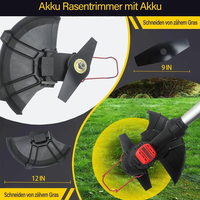 ZREBZYR 28cm Akkumulátoros Szegélynyíró Állítható Fogantyúval Narancssárga