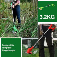 ZREBZYR Akkumulátoros Fűnyíró 2x4.0Ah Akkuval és Töltővel, 3 Vágófej Kerti Fűkasza 5