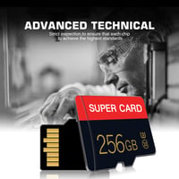 Card de memorie Micro SD ZSFHONG 256 GB, Clasa 10, cu adaptor, pachet de 2 bucăți, pentru smartphone, cameră foto, tabletă 6