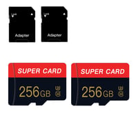 Card de memorie Micro SD ZSFHONG 256 GB, Clasa 10, cu adaptor, pachet de 2 bucăți, pentru smartphone, cameră foto, tabletă 1