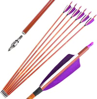 ZSHJGJR 32 Inch Carbon Nyílak 12 db Természetes Tollakkal Hosszú és Compound Íjhoz 6