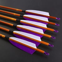 ZSHJGJR 32 Inch Carbon Nyílak 12 db Természetes Tollakkal Hosszú és Compound Íjhoz 4