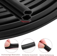 ZSRedHong Fekete Tömítőszalag Öntapadós 10x10mm Ajtó Ablak Gumitömítés 6m 3