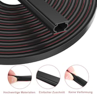ZSRedHong Öntapadós Ajtószigetelő Szalag 12mm×8mm×6m - Vízálló Gumitömítés Ajtókerethez, Rugalmas Huzatgátló Tömítőcsík, Fekete 3