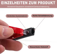 ZSRedHong Öntapadós Ajtószigetelő Szalag 12mm×8mm×6m - Vízálló Gumitömítés Ajtókerethez, Rugalmas Huzatgátló Tömítőcsík, Fekete 5