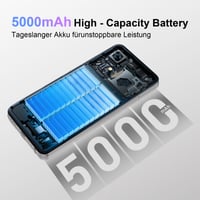 Smartfón ZTE Blade A35e Android, voľný na všetky siete – 2 GB RAM + 64 GB úložisko, striebrosivá, 5000 mAh batéria, 6,52-palcový HD+ displej 3