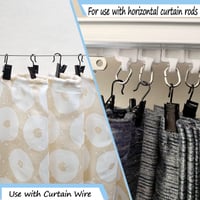 ZTMAKYLH 50 bucăți clipsuri metalice cu cârlige pentru draperii, cleme din oțel inoxidabil pentru decorațiuni de Crăciun, prosoape, fotografii și perdele 5