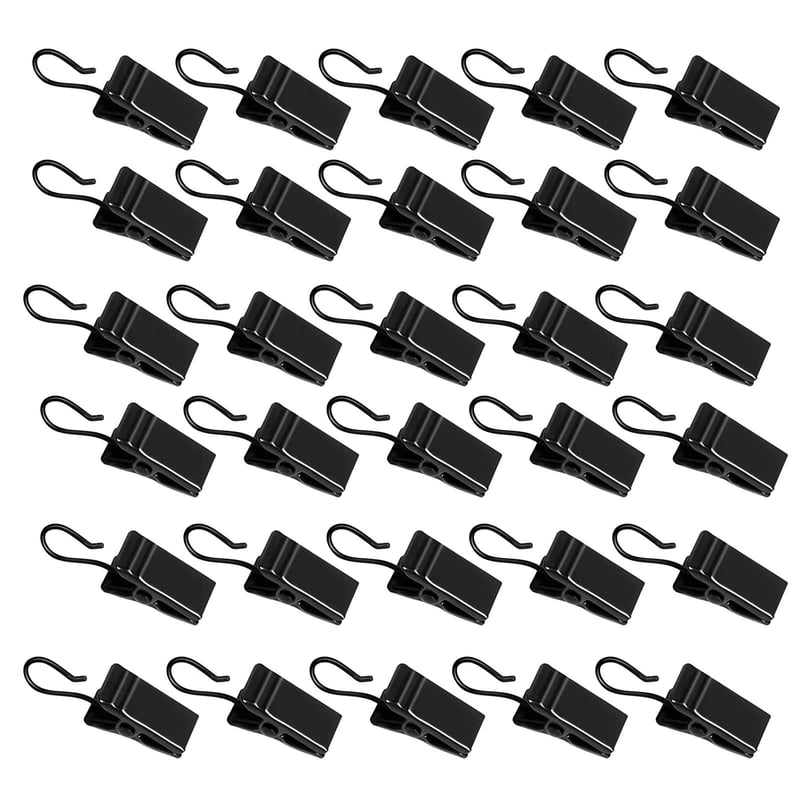 ZTMAKYLH 50 bucăți clipsuri metalice cu cârlige pentru draperii, cleme din oțel inoxidabil pentru decorațiuni de Crăciun, prosoape, fotografii și perdele