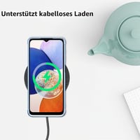 ZTOFERA Samsung Galaxy A54 5G szilikon tok szív mintával - Sierra Blue 6