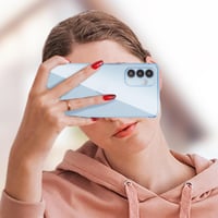 ZTOFERA Samsung Galaxy A54 5G szilikon tok szív mintával - Sierra Blue 7